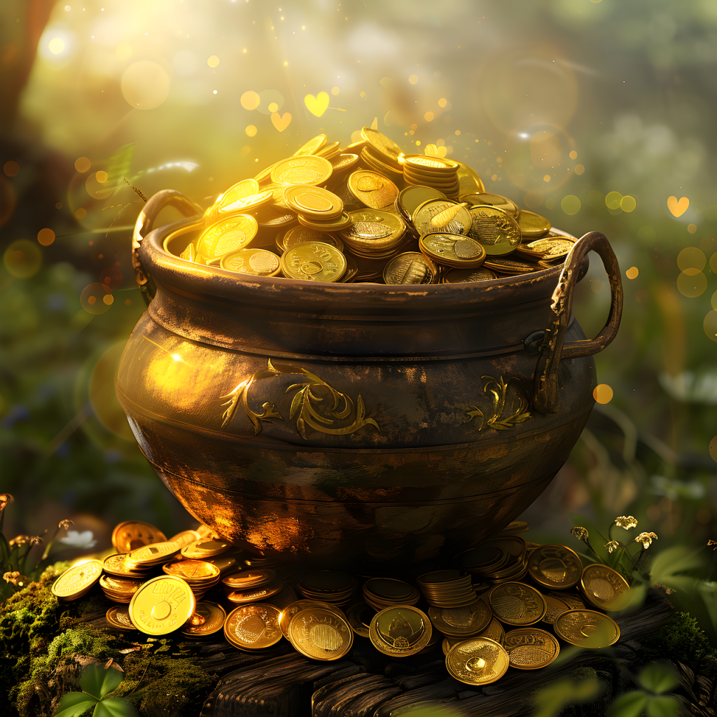 ai generated, pot, gold-8737285.jpg