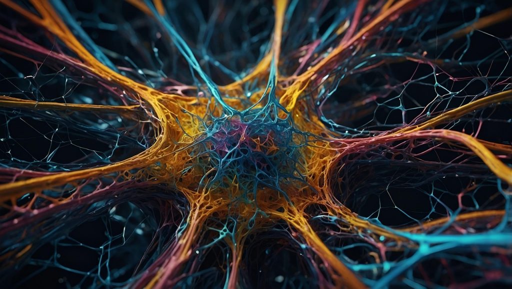 ai generated, neurons, brain cells, brain, brain structure, system, web, network, connection, points, lines, interfaces, tissue, entanglement-8994397.jpg